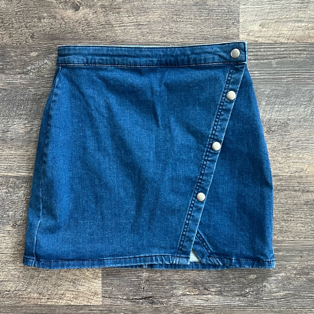 Free People (We the Free) Wrap Denim Skirt 8